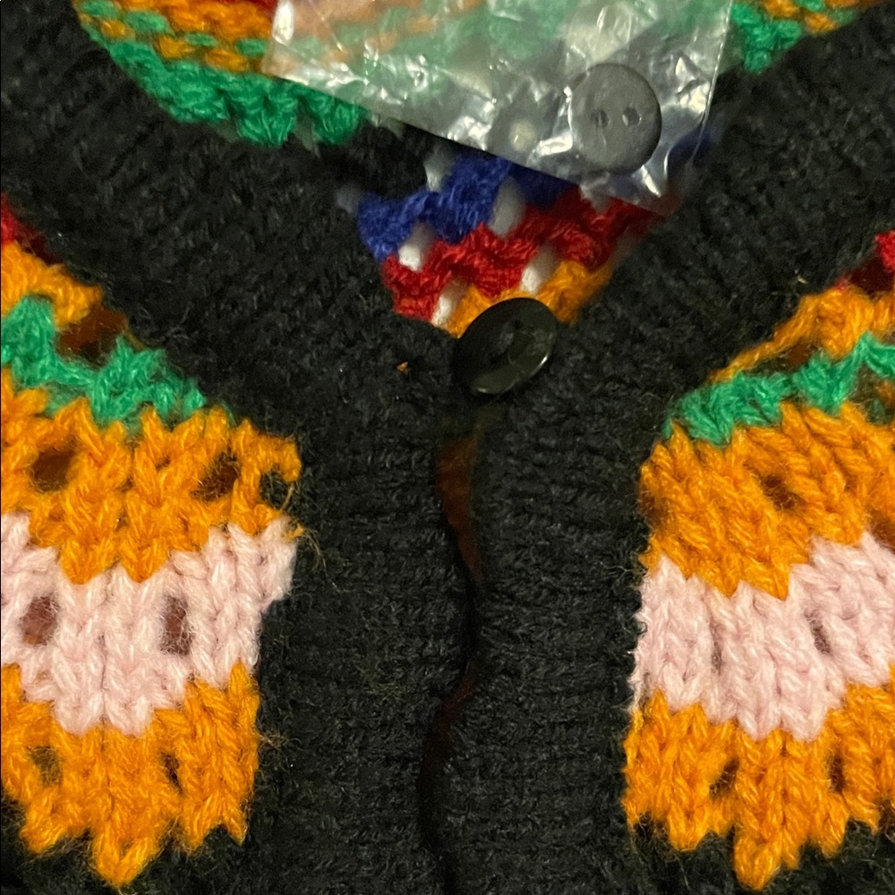 Anthropologie Vintage Free the Roses Colorful Sweater size S *NWT* - Picture 6 of 9